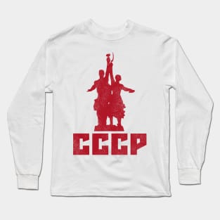 CCCP Worker and Kolkhoz Woman Monument Long Sleeve T-Shirt